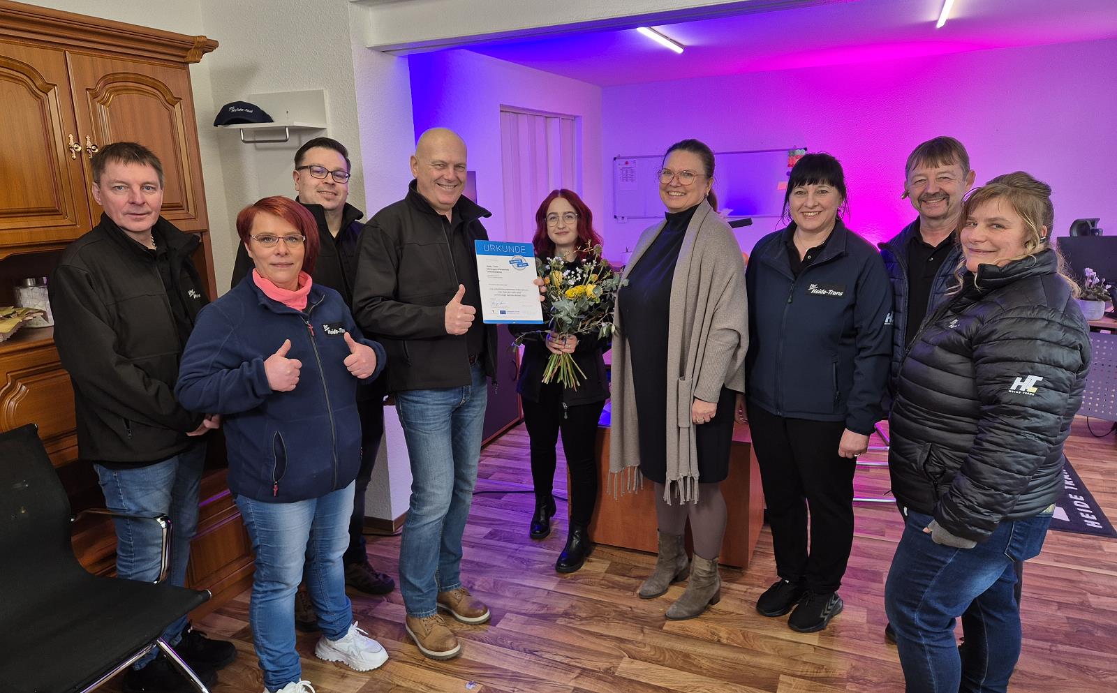 Team bei der Preisverleihung